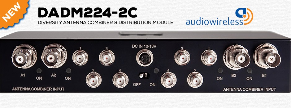 Audio Wireless DADM224-2C Antenna Combiner / Distribution Module