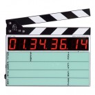 Denecke TS-C Time Code Slate, Backlit - Black & White Clapper Stick