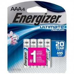 Energizer L92SBP-4 AAA Lithium Battery, 4/Pack