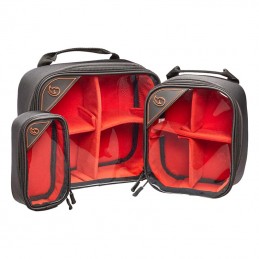 K-Tek KGBSETX Stingray Gizmo-X Bag, Set of 3 - Orange Interior