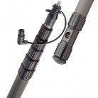 K-Tek KP16CCR 16 Ft. Mighty Boom Graphite, 6-Section Boom Pole, Internal Coiled Cabled, Side Exit