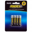 Maha Energy Corp. Powerex MHRAAA4 1000mAh AAA NiMH Rechargeable Batteries, 4/Pack