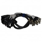 Used Rental Gear: Custom 5 Ft Snake Cable, (12) Right Angle 3-Pin Male to 3-Pin Female XLR