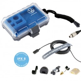 Voice Technologies VT500X EXTREME Omni Waterproof Lavalier Microphone w/ 3-Pin Locking for Sennheiser SK50, 2000, Lectrosonics SSM, Wisycom - Black